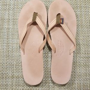 Women’s Pink Rainbow Flip Flops